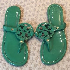 patent leather Tory Burch Miller sandals, size 7.5